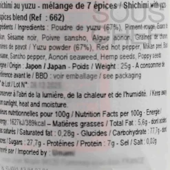 Online 7 Spice Blend Shichimi with Yuzu, 25g Ingredients Brands|Herbs & Spices