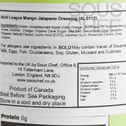 New Mango Jalapeno Dressing, 300ml Ingredients Brands|Oil, Vinegar & Dressings