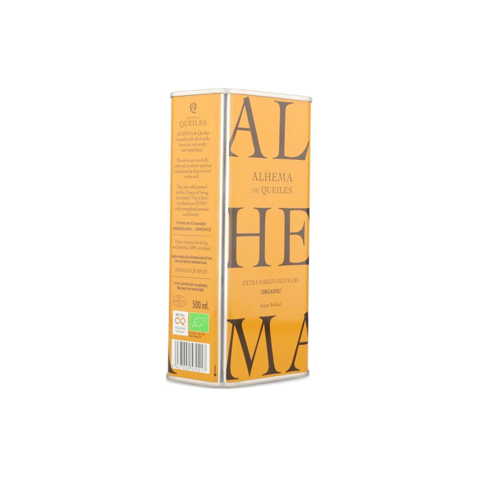 Alhema de Queiles Organic Extra Virgin Olive Oil Spanish Ingredients|Oil, Vinegar & Dressings