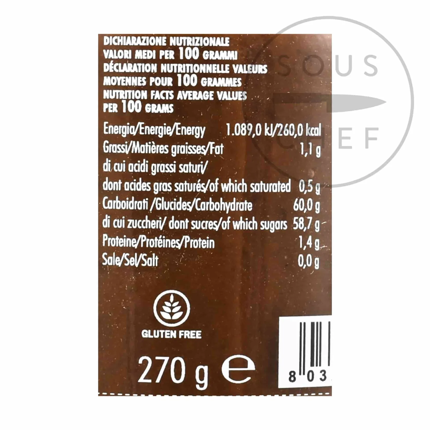 Discount Pear And Chocolate Spread, 270g Ingredients Brands|Italian Ingredients