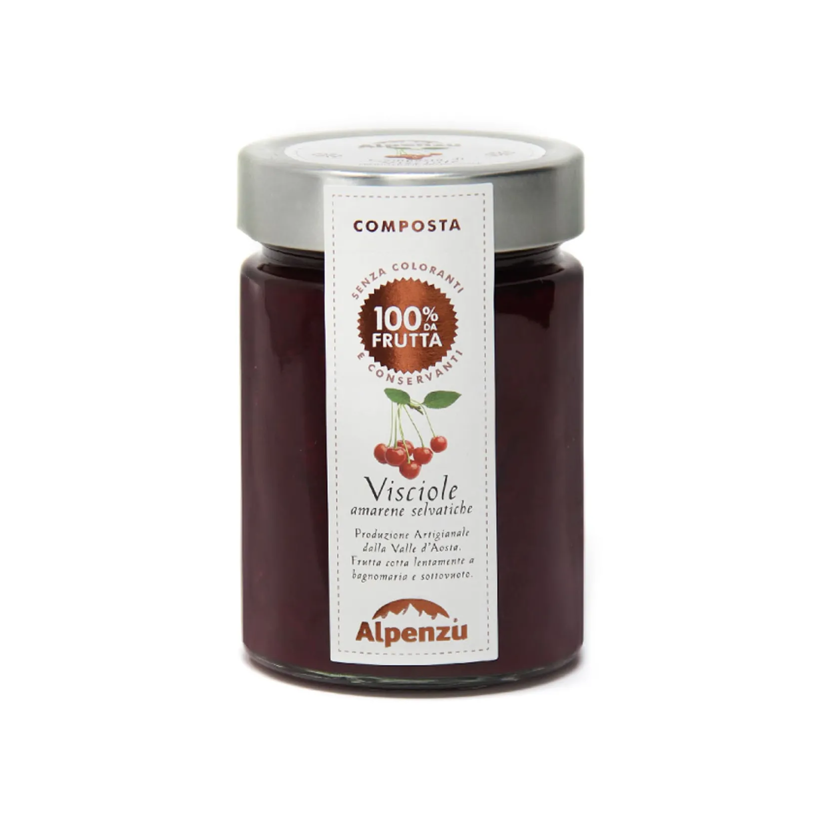 Outlet Sour Cherry Preserve 100% Fruit Jam, 350g Ingredients Brands|Italian Ingredients
