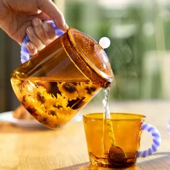 Amber Glass Teapot, 1 Litre Tableware Brands