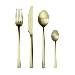 Discount Arco Brushed Champagne Gold 4 Piece Place Setting Cutlery Set Cutlery|Tableware Brands