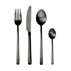 Sale Arco Matte Black 4 Piece Place Setting Cutlery Set Cutlery|Tableware Brands