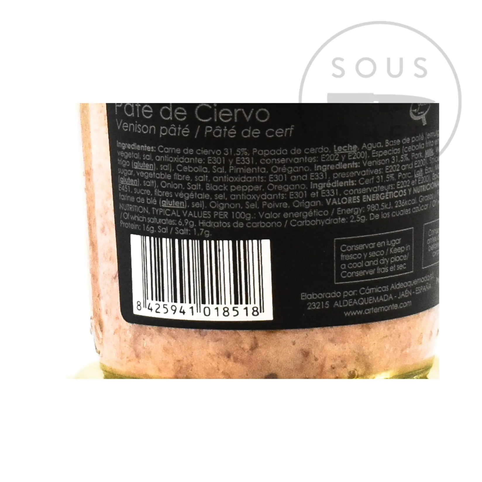Hot Venison Pate, 100g Ingredients Brands|Spanish Ingredients