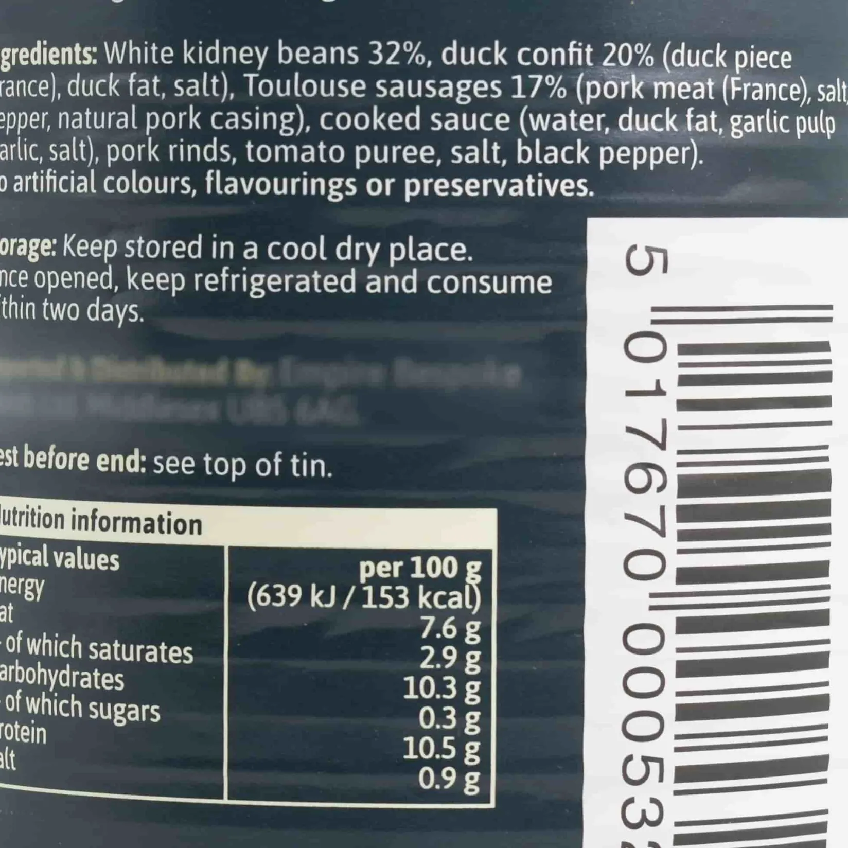 Outlet Cassoulet, 840g Ingredients Brands|Snacks