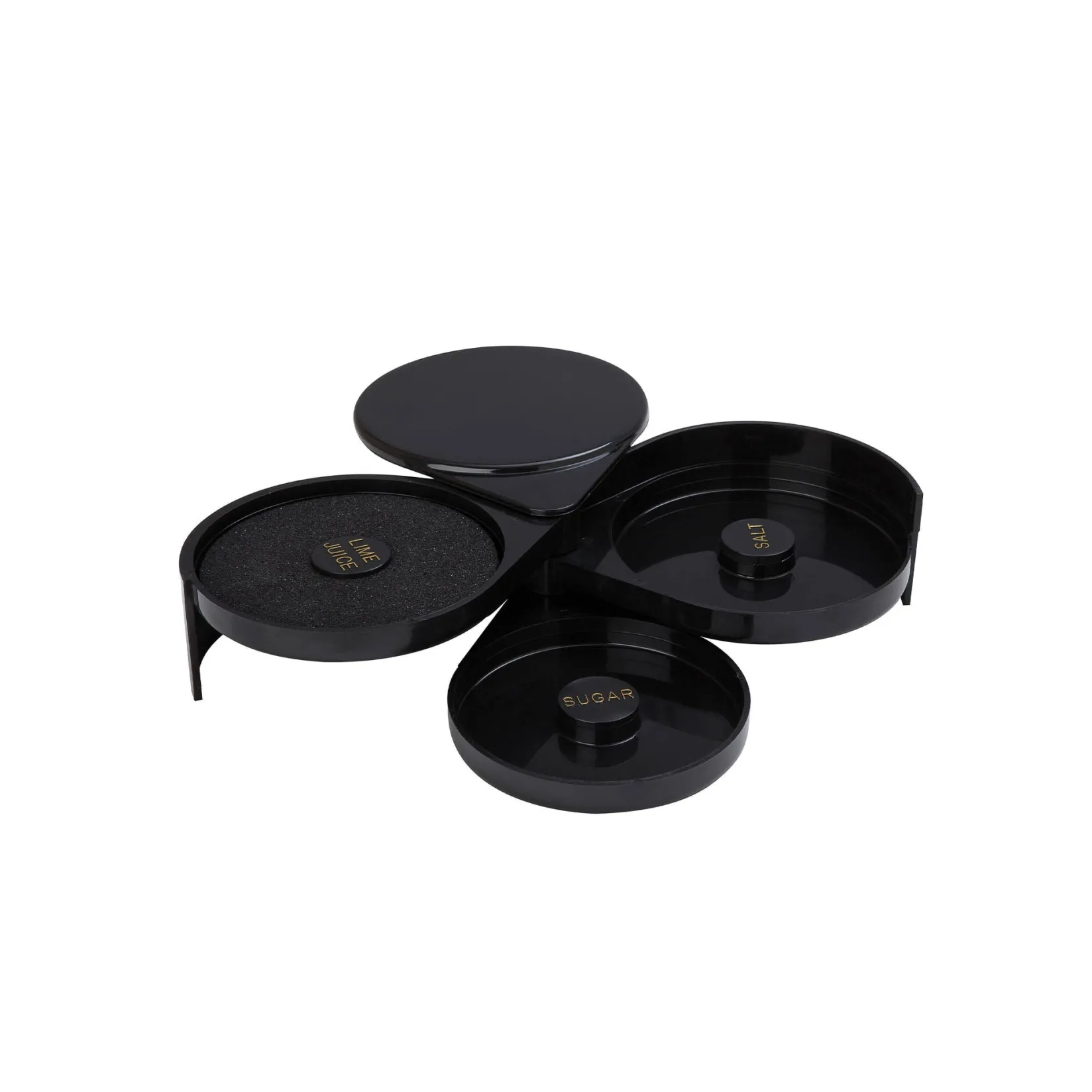 Outlet Black 3 Part Glass Rimmer Cocktail Making & Barware