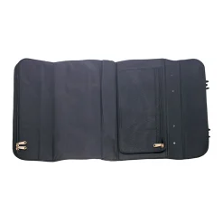 New Black Buffalo Leather Knife Bag, 11 Slots Kitchen Knives