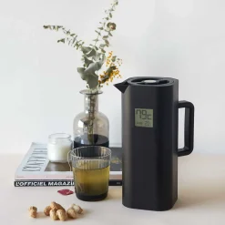 Discount Black Thermos with Thermometer, 1 Litre Tableware Brands
