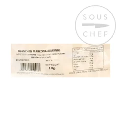 Sale Blanched, Skinless Marcona Almonds, 1kg Ingredients Brands|Spanish Ingredients