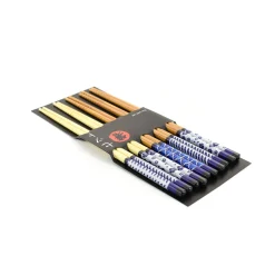Sale Blue & White Patterned Chopsticks - 5 Pairs Japanese Ingredients|Chinese Ingredients