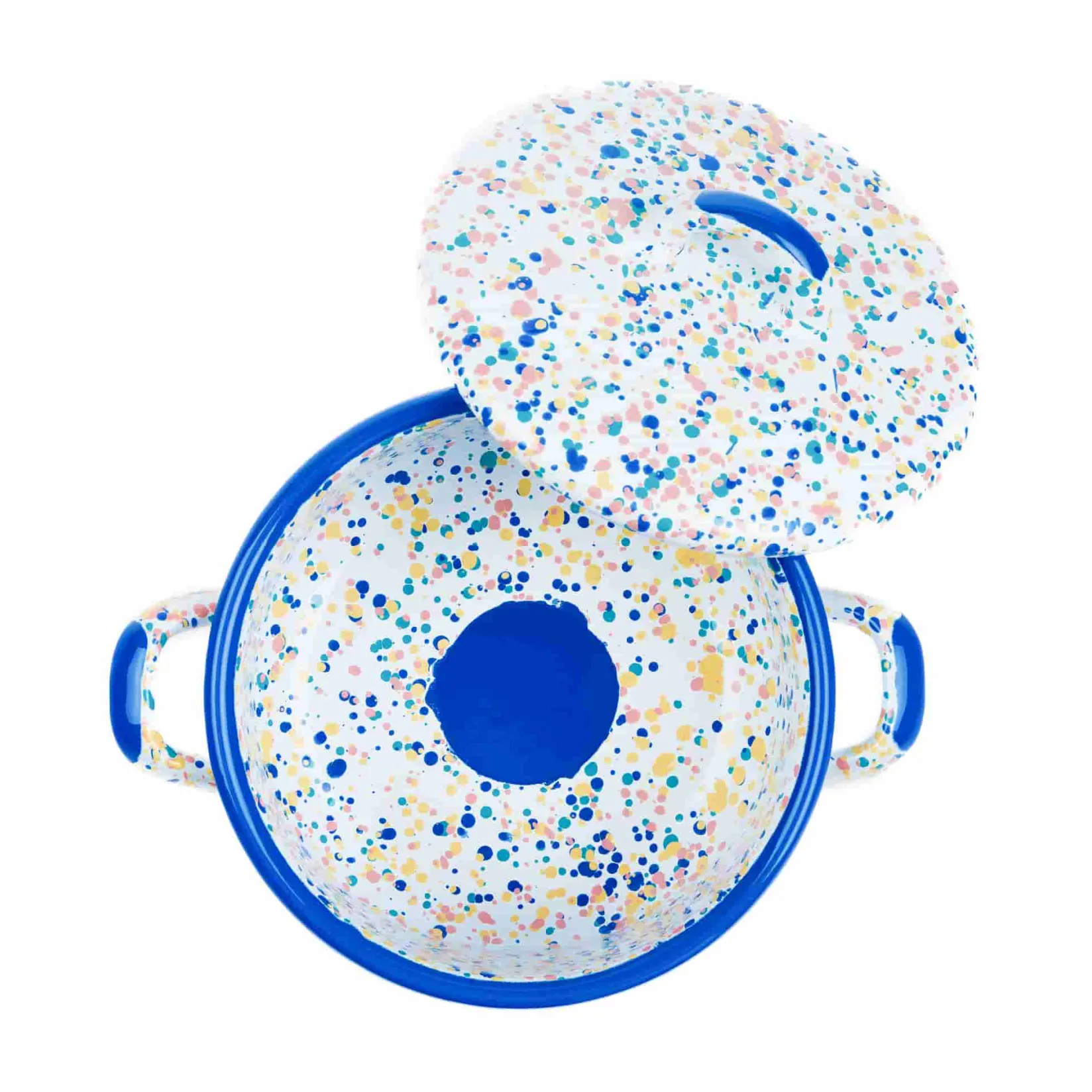 Online Blue Dot Enamel Casserole with Lid, 18cm Pots & Pans