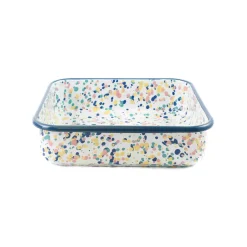 Online Blue Dot Enamel Square Roasting & Serving Dish, 21cm Baking Supplies & Equipment