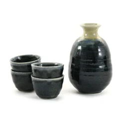 Discount Blue Glaze Sake Set Japanese Ingredients|Japanese Tableware