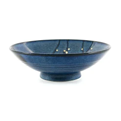 Outlet Blue Sakura Shallow Bowl, 24.5cm Japanese Ingredients|Japanese Tableware