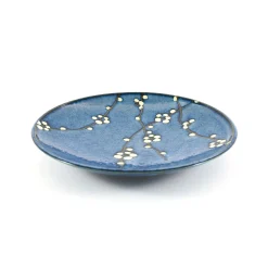 Best Blue Sakura Side Plate, 22.5cm Japanese Ingredients|Plates