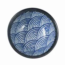 Hot Blue Wave Large Rice Bowl, 15.5cm Japanese Ingredients|Japanese Tableware