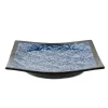 New Blue Wave Large Square Plate, 23.5cm Japanese Ingredients|Plates