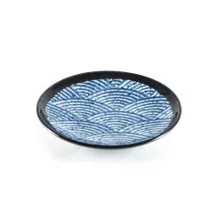 Clearance Blue Wave Side Plate Japanese Ingredients|Plates