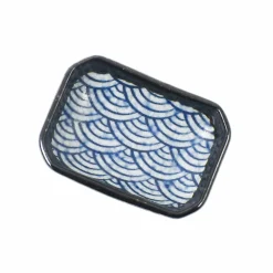Clearance Blue Wave Soy Sauce Dish, 8.8cm Japanese Ingredients|Japanese Tableware
