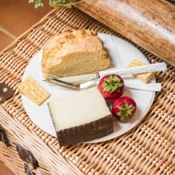 White Cheese Tray with Yellow Cheese Table Setting|Serveware