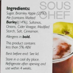 New Bramley Apple Chutney with Real Ale, 1.25kg Ingredients Brands|Sauces & Condiments