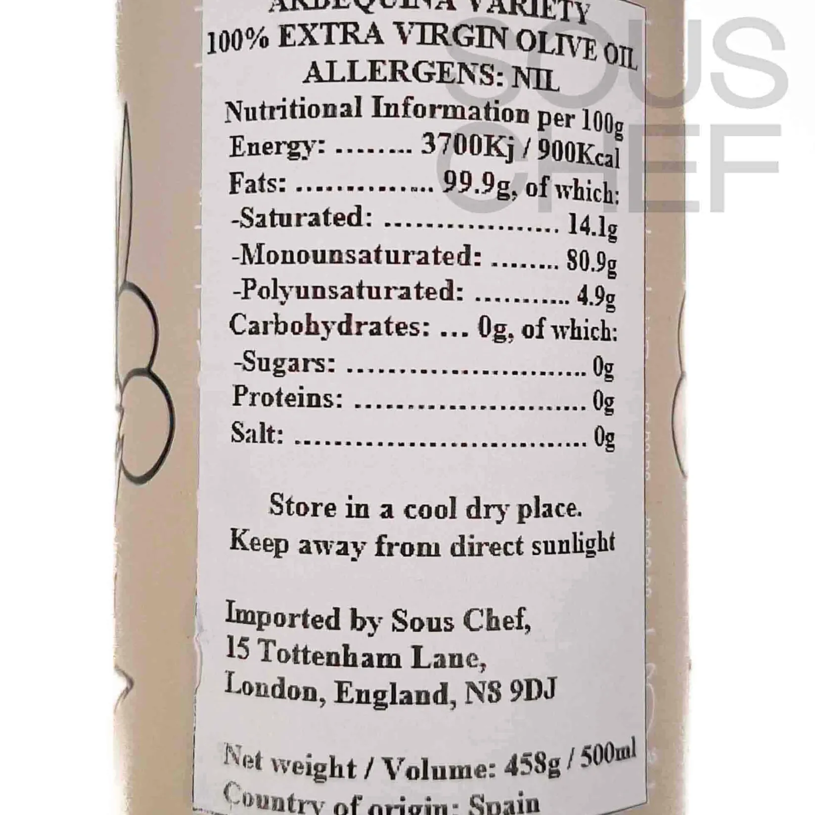 Online Arbequina Extra Virgin Olive Oil, 500ml Ingredients Brands|Spanish Ingredients