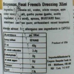 Outlet Real French Dressing, 355ml Ingredients Brands|American Ingredients
