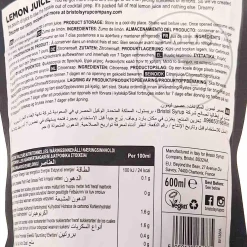 Best Lemon Juice, 600ml Ingredients Brands|Drinks