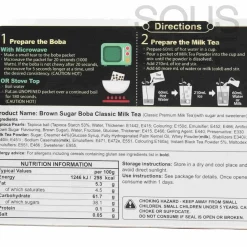 Clearance Brown Sugar Boba Classic Milk Tea Kit, 3 sets Ingredients Brands|Drinks