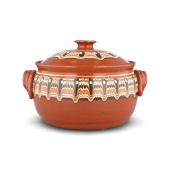 Discount Bulgarian Troyan Brown Terracotta Cooking Pot Baking Supplies & Equipment