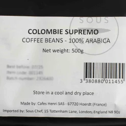 New Colombia Supremo Whole Coffee Beans, 500g Drinks|Ingredients Brands