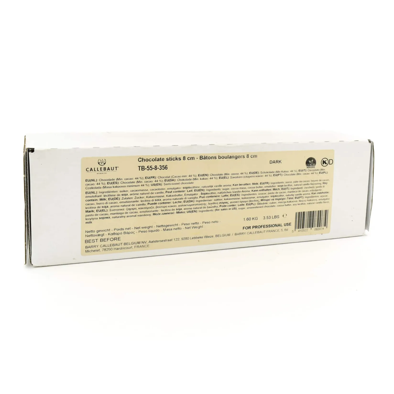 Outlet Dark Chocolate Croissant & Pain Au Chocolat Sticks 8 cm, 1.6kg French Ingredients|Chocolate & Sweets