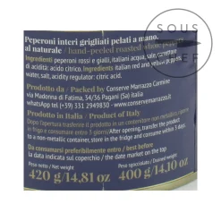 Online Whole Grilled Hand-Peeled Peppers in Brine, 420g Ingredients Brands|Italian Ingredients