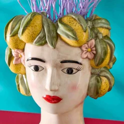 Outlet Ceramic Figure with Lemon Headdress Vase Tableware Brands