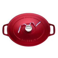 New Red Cast Iron Oval Dutch Oven, 29cm Pots & Pans
