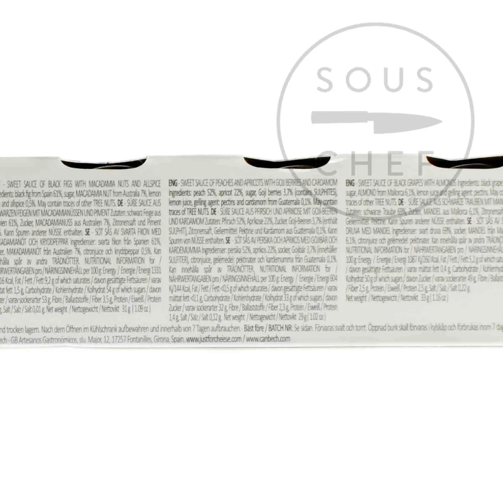 New Cheese Pairing Condiments Selection, 5x30g Ingredients Brands|Spanish Ingredients