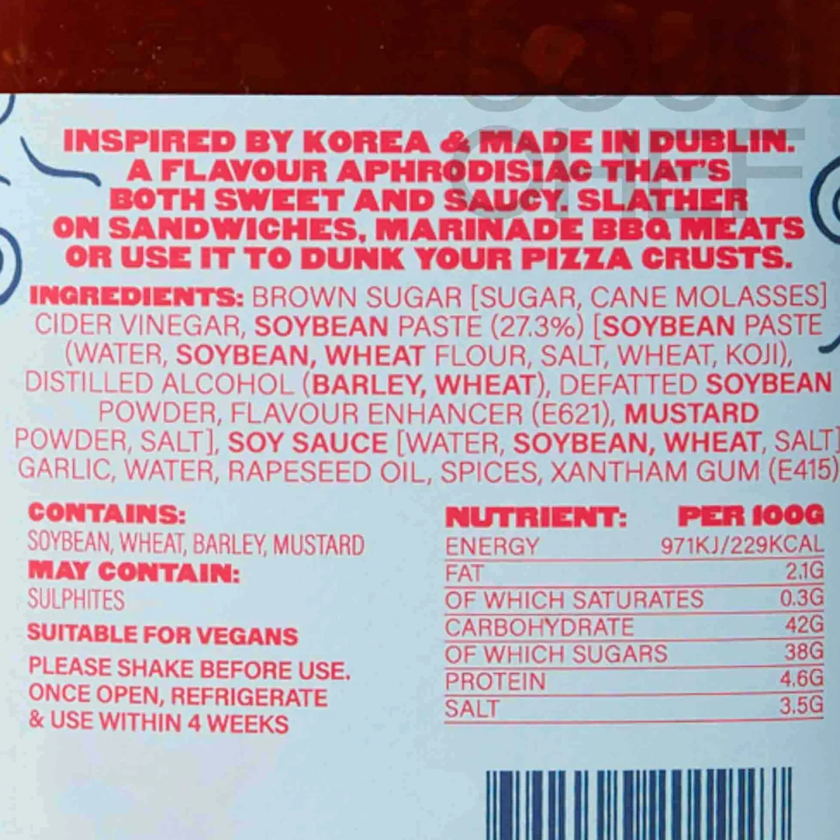 New Korean BBQ Sauce, 350g Ingredients Brands|Sauces & Condiments