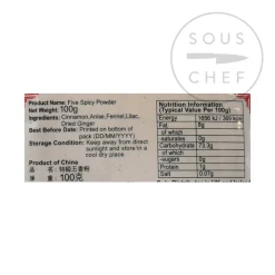 New Chinese Five Spice Pouch, 100g Ingredients Brands|Chinese Ingredients