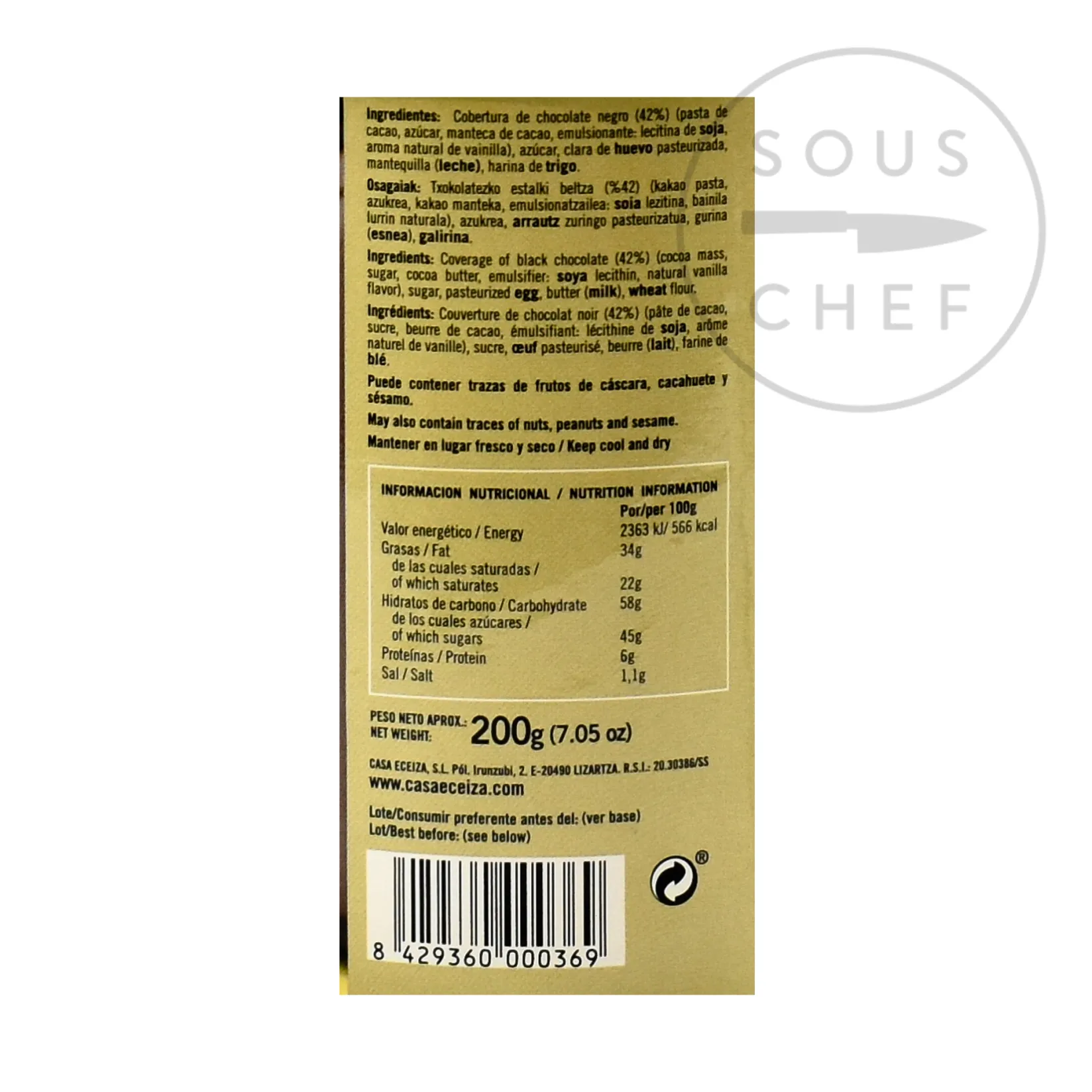 Clearance Chocolate Covered Cigarrillos Spanish Ingredients|Chocolate & Sweets