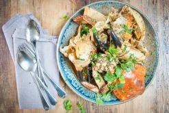 Best Chouseki Blue Gold Plate, 28.5cm dia x 3.5cm Tableware Brands|Japanese Ingredients