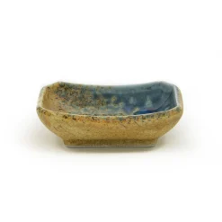 Hot Chouseki Blue Gold Sauce Dish, 9cm x 6.5cm x 2.5cm high Tableware Brands|Japanese Ingredients