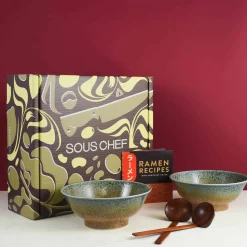 Sale Chouseki Ramen Bowl Set Japanese Ingredients|Crockery & Dinnerware