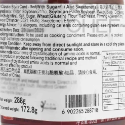 Online Classic Red Bean Curd, 288g Ingredients Brands|Pasta, Rice & Beans