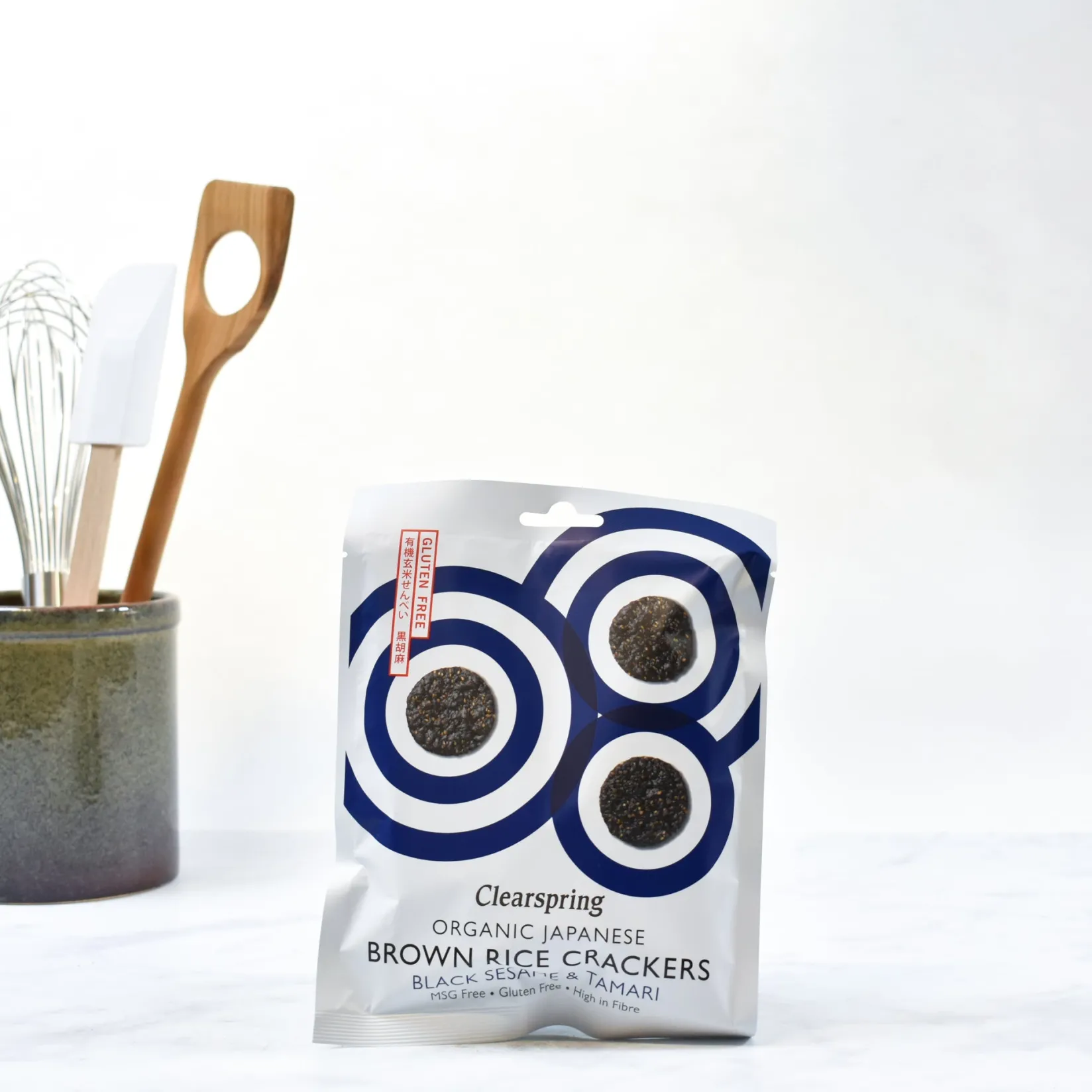 Discount Organic Black Sesame Brown Rice Crackers, 40g Ingredients Brands|Japanese Ingredients