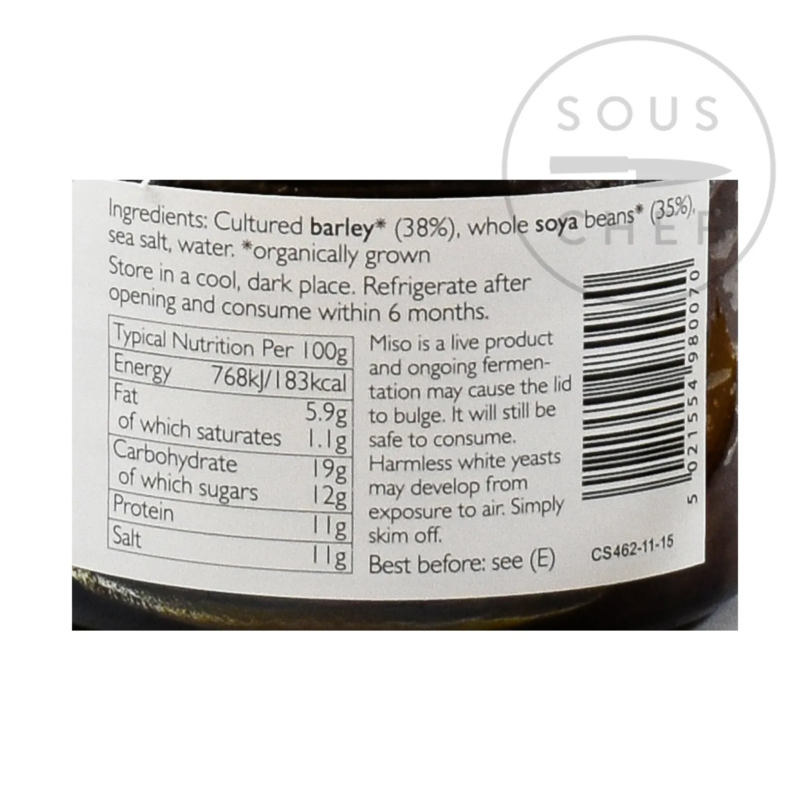 Best Organic Unpasteurised Barley Miso, 300g Ingredients Brands|Japanese Ingredients