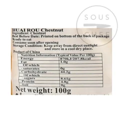 Sale Cooked Chestnuts, 100g Ingredients Brands|Chinese Ingredients