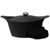 Lightweight Non-Stick Dutch Oven with Pot Holders, Black, BPA-Free Pots & Pans