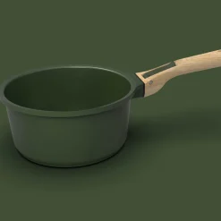 Hot Lightweight Non-Stick 3 Piece Cookware Set with Detachable Handles, Green, BPA-Free Pots & Pans