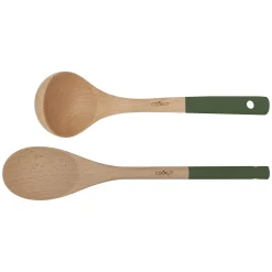 Clearance Wooden Spoon and Ladle Set, Green Kitchen Tools & Utensils|Baking Supplies & Equipment